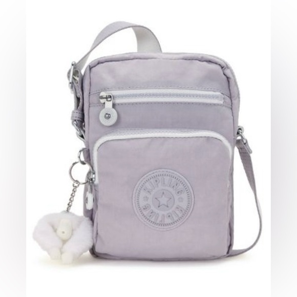 Kipling | Gunne Tender Grey | Mini Backpack W/ Fuzzy Charm | NWT - Picture 2 of 15